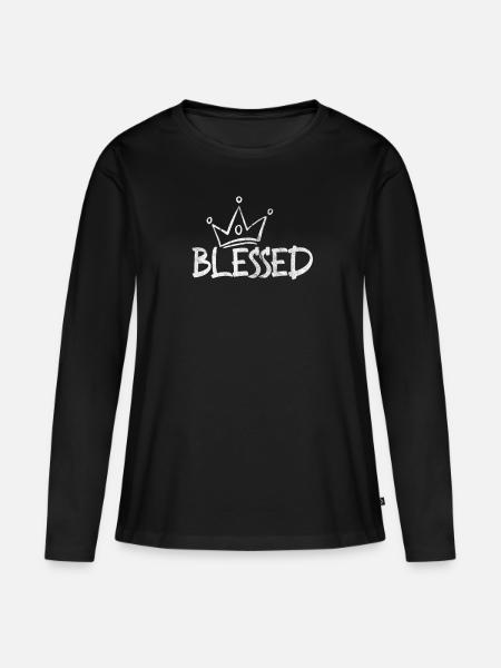 Christlich - Frauen Premium Bio Langarmshirt - Schwarz