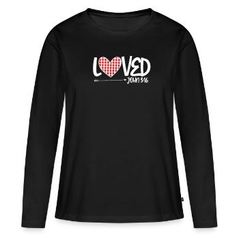 Religion Dieu Christ Jésus-Christ Don - T-shirt manches longues Premium bio Femme - noir - Devant - Julia (174cm)