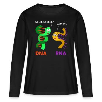 Rna strand and a dna strand - biology - Women's Premium Organic Long Sleeve Shirt - black - Front - Julia (174cm)