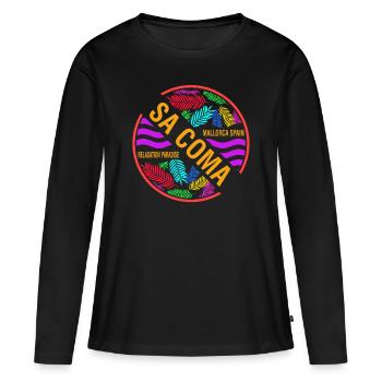 Sa Coma Majorque Espagne Baléares vacances - T-shirt manches longues Premium bio Femme - noir - Devant - Julia (174cm)