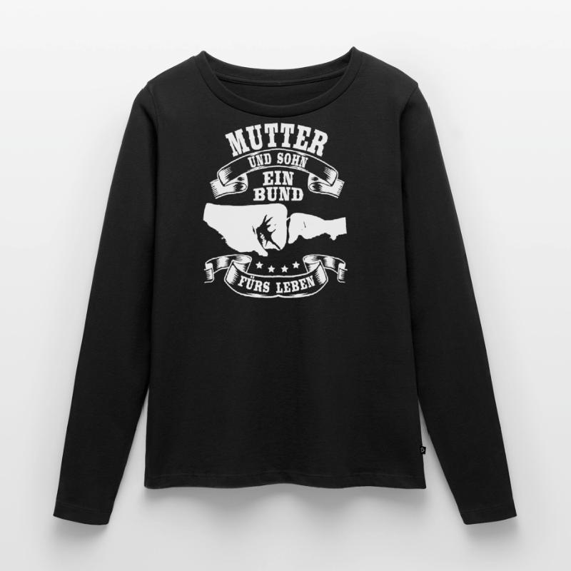 Mutter & Sohn Ein Bund Muttertag Geschenk Frauen Premium Bio Langarmshirt
