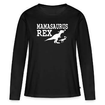 Mamasaurus Rex Mutter Muttertag Geschenk - Frauen Premium Bio Langarmshirt - Schwarz - Vorne - Julia (174cm)