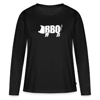 Barbecue Barbecue Barbecue Griller Cadeau - T-shirt manches longues Premium bio Femme - noir - Devant - Julia (174cm)
