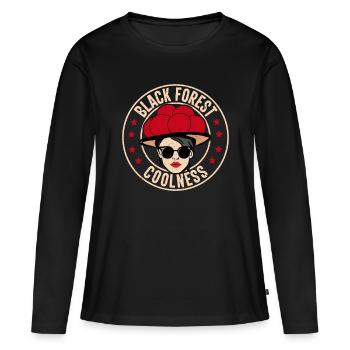 Cadeau de fraîcheur Bollenhut de la Forêt-Noire - T-shirt manches longues Premium bio Femme - noir - Devant - Julia (174cm)