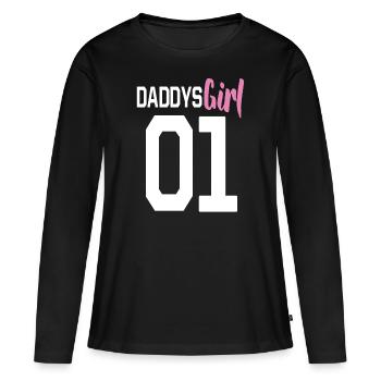 Father Daughter Gift Sweet Daddys Girl - Women's Premium Organic Long Sleeve Shirt - black - Front - Julia (174cm)