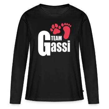 Team Gassi Hundeliebhaber Hunde Hundebesitzer Hund - Frauen Premium Bio Langarmshirt - Schwarz - Vorne - Julia (174cm)