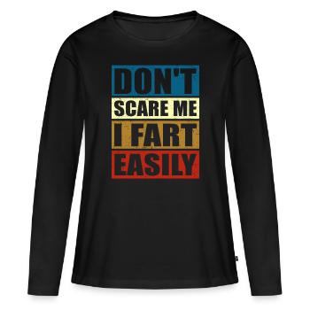 Fart humour | Pups Fart Farting Gift Hommes - T-shirt manches longues Premium bio Femme - noir - Devant - Julia (174cm)