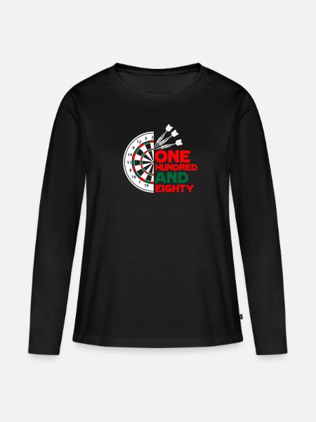 Dart - Frauen Premium Bio Langarmshirt - Schwarz