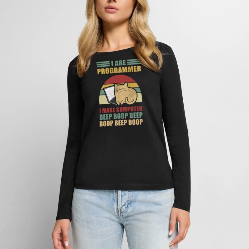 Programmer Gift Admin Computer Computer Computer Scientist Women's Premium Organic Long Sleeve Shirt