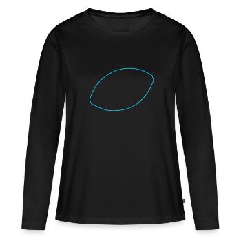 Football - Frauen Premium Bio Langarmshirt - Schwarz - Vorne - Julia (174cm)