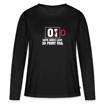 Imprimante 3D - T-shirt manches longues Premium bio Femme - noir - Devant - Julia (174cm)