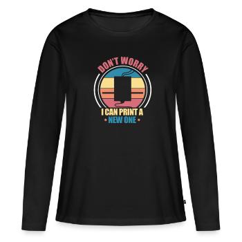 3d Drucker Filament Drucken 3d Druck Geschenk - Frauen Premium Bio Langarmshirt - Schwarz - Vorne - Julia (174cm)