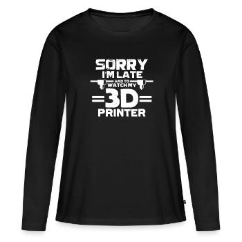 3d Drucker Filament Drucken 3d Druck Geschenk - Frauen Premium Bio Langarmshirt - Schwarz - Vorne - Julia (174cm)