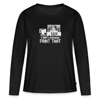 3d Drucker Filament Drucken 3d Druck Geschenk - Frauen Premium Bio Langarmshirt - Schwarz - Vorne - Julia (174cm)