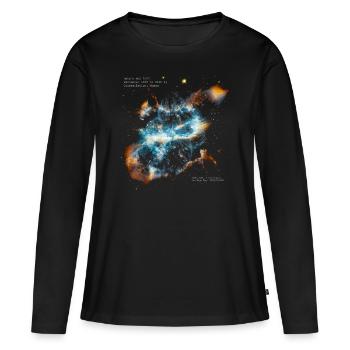 Nebula NGC 5189 - T-shirt manches longues Premium bio Femme - noir - Devant - Julia (174cm)