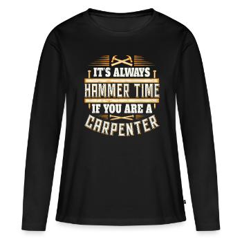 Charpentier - Charpentier - T-shirt manches longues Premium bio Femme - noir - Devant - Julia (174cm)