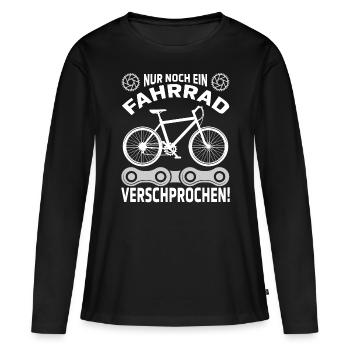 Nur noch ein Fahrrad - Frauen Premium Bio Langarmshirt - Schwarz - Vorne - Julia (174cm)