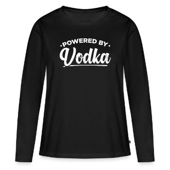 Vodka vodka arrosage Russie Russes cadeau - T-shirt manches longues Premium bio Femme - noir - Devant - Julia (174cm)