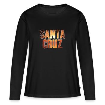 Santa Cruz - T-shirt manches longues Premium bio Femme - noir - Devant - Julia (174cm)