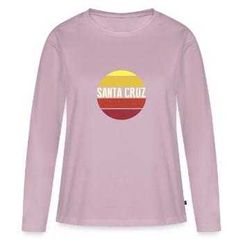 Santa Cruz - T-shirt manches longues Premium bio Femme - rose poudré - Devant - Julia (174cm)