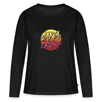 Santa Cruz - T-shirt manches longues Premium bio Femme - noir - Devant - Julia (174cm)