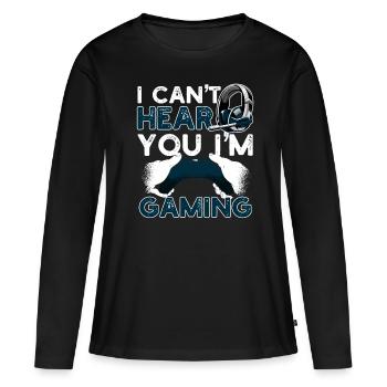 Gamer Gaming Jeux vidéo Jeux vidéo - T-shirt manches longues Premium bio Femme - noir - Devant - Julia (174cm)
