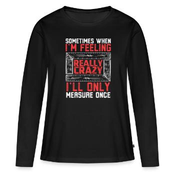 Menuisier menuisier menuisier - T-shirt manches longues Premium bio Femme - noir - Devant - Julia (174cm)