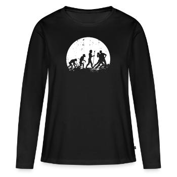 Professeur de danse Evolution Lune Danse École de danse Danse - T-shirt manches longues Premium bio Femme - noir - Devant - Julia (174cm)