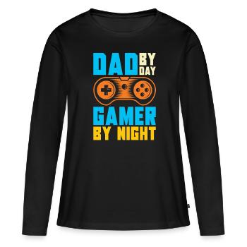 Gamer Gaming Jeux vidéo Jeux vidéo - T-shirt manches longues Premium bio Femme - noir - Devant - Julia (174cm)