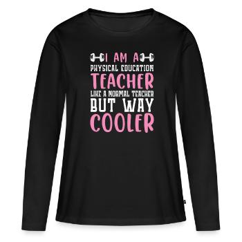 Education physique Eta, education et formation - T-shirt manches longues Premium bio Femme - noir - Devant - Julia (174cm)