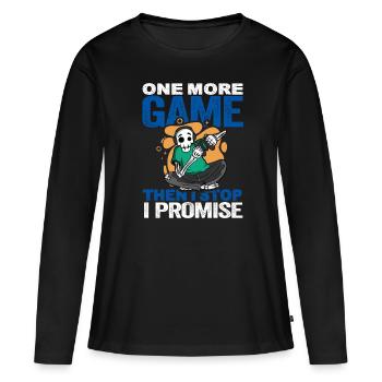 Gamer Gaming Jeux vidéo Jeux vidéo - T-shirt manches longues Premium bio Femme - noir - Devant - Julia (174cm)
