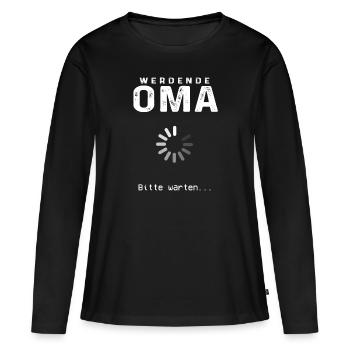 Werdende Oma 2022 Loading Nachwuchs Großmutter - Frauen Premium Bio Langarmshirt - Schwarz - Vorne - Julia (174cm)