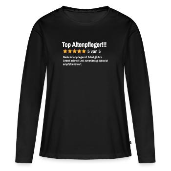 Altenpflegerin Altenpflege Altenheim Altenpfleger - Frauen Premium Bio Langarmshirt - Schwarz - Vorne - Julia (174cm)