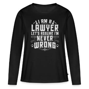Avocat juriste avocat avocat - T-shirt manches longues Premium bio Femme - noir - Devant - Julia (174cm)