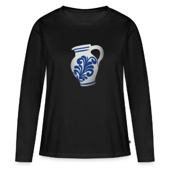 Hessischer Äppler, Cidre - T-shirt manches longues Premium bio Femme - noir - Devant - Julia (174cm)