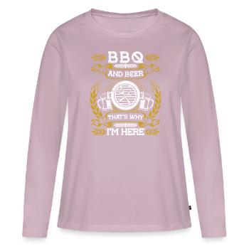 Grilling Grill Master BBQ Grill King - Women's Premium Organic Long Sleeve Shirt - dusky pink - Front - Julia (174cm)