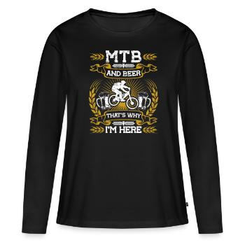 VTT VTT - T-shirt manches longues Premium bio Femme - noir - Devant - Julia (174cm)