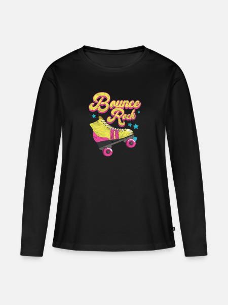 80er Jahre - Frauen Premium Bio Langarmshirt - Schwarz