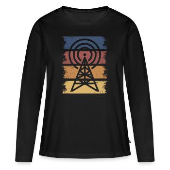 Amateurfunk Hobby Funker Funkgerät Amateurfunker - Frauen Premium Bio Langarmshirt - Schwarz - Vorne - Julia (174cm)