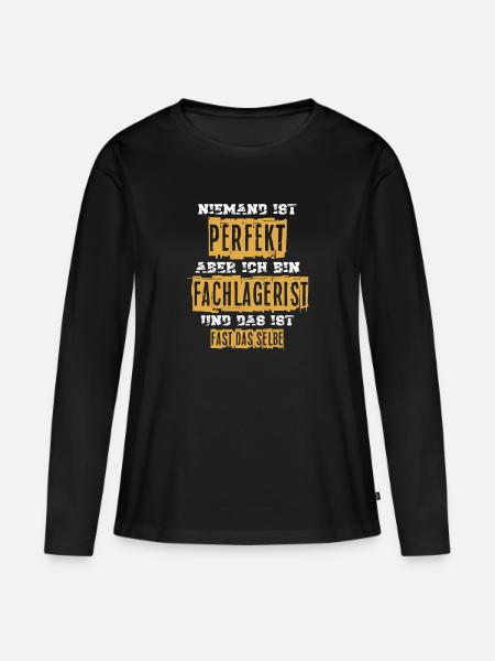 Fachlagerist Lager - Frauen Premium Bio Langarmshirt - Schwarz
