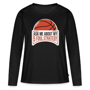 Basketball Basketballer - Frauen Premium Bio Langarmshirt - Schwarz - Vorne - Julia (174cm)