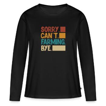 Agriculteur Agriculture Agriculture Agritourisme Cadeau - T-shirt manches longues Premium bio Femme - noir - Devant - Julia (174cm)