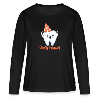 Dentiste Dentiste Dentiste Dentist Dents Cadeau - T-shirt manches longues Premium bio Femme - noir - Devant - Julia (174cm)