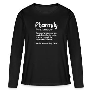 Apotheke - Frauen Premium Bio Langarmshirt - Schwarz - Vorne - Julia (174cm)