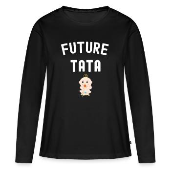 Future tata - T-shirt manches longues Premium bio Femme - noir - Devant - Julia (174cm)