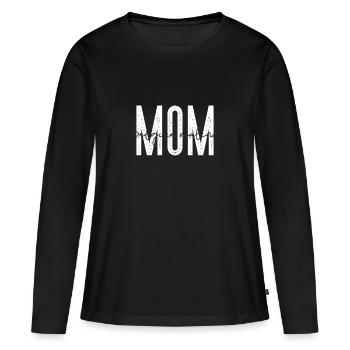 Belgian Malinois mom Hund - Frauen Premium Bio Langarmshirt - Schwarz - Vorne - Julia (174cm)
