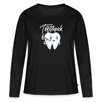 Dentiste Dentiste Dentiste Dentist Dents Cadeau - T-shirt manches longues Premium bio Femme - noir - Devant - Julia (174cm)