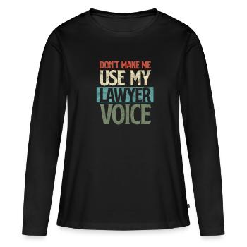 Anwalt - Frauen Premium Bio Langarmshirt - Schwarz - Vorne - Julia (174cm)