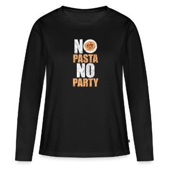 Pasta - Frauen Premium Bio Langarmshirt - Schwarz - Vorne - Julia (174cm)