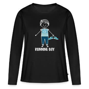 Jogging Running Running Coureurs - T-shirt manches longues Premium bio Femme - noir - Devant - Julia (174cm)